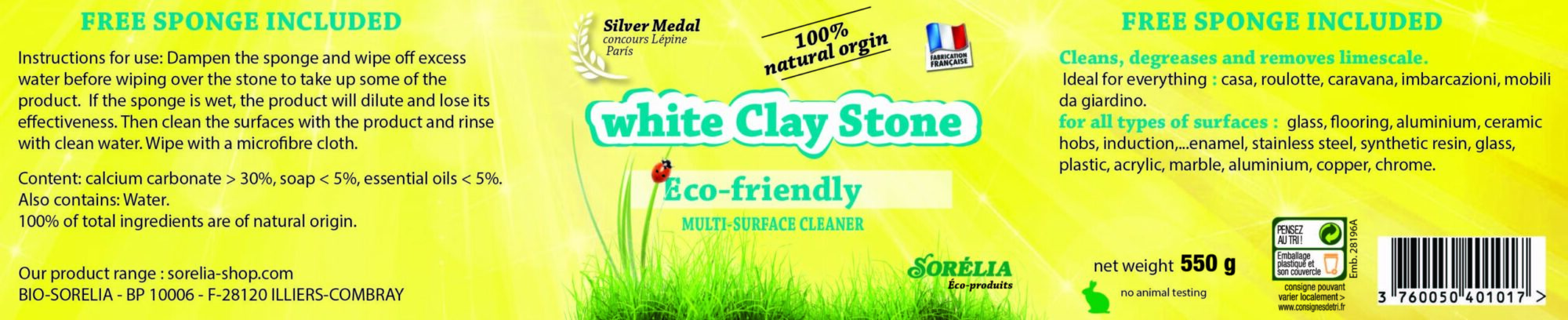 White clay stone